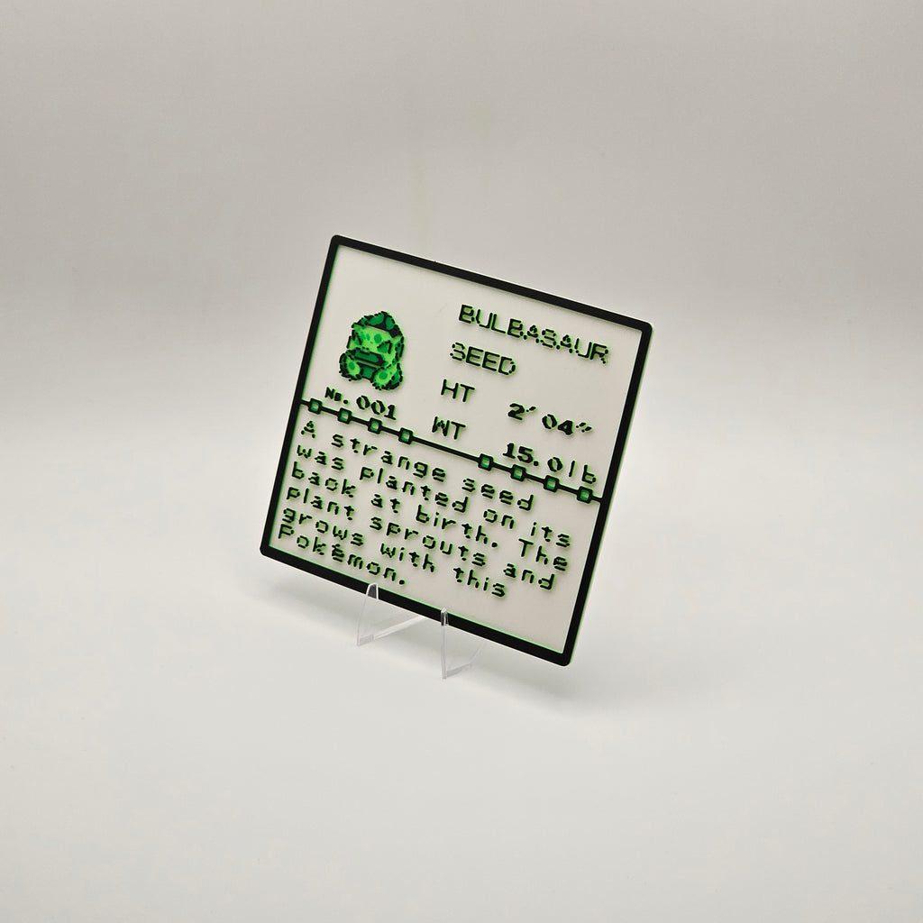 Bulbasaur Pokédex plaque, No. 001, photo 2