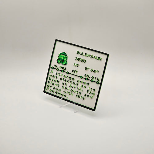 Bulbasaur Pokédex plaque, No. 001, photo 2