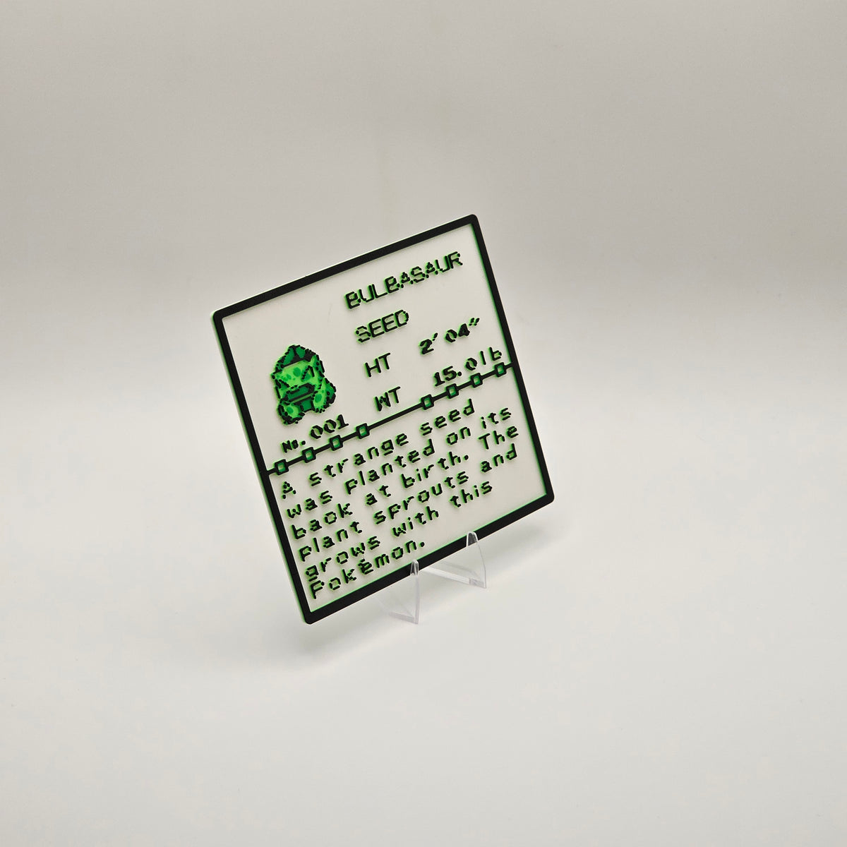 Bulbasaur Pokédex plaque, No. 001, photo 3