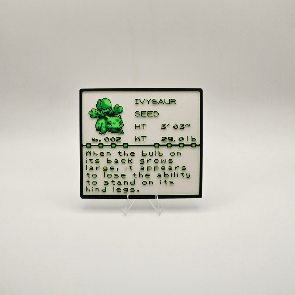 Ivysaur Pokédex plaque, No. 002, photo 1