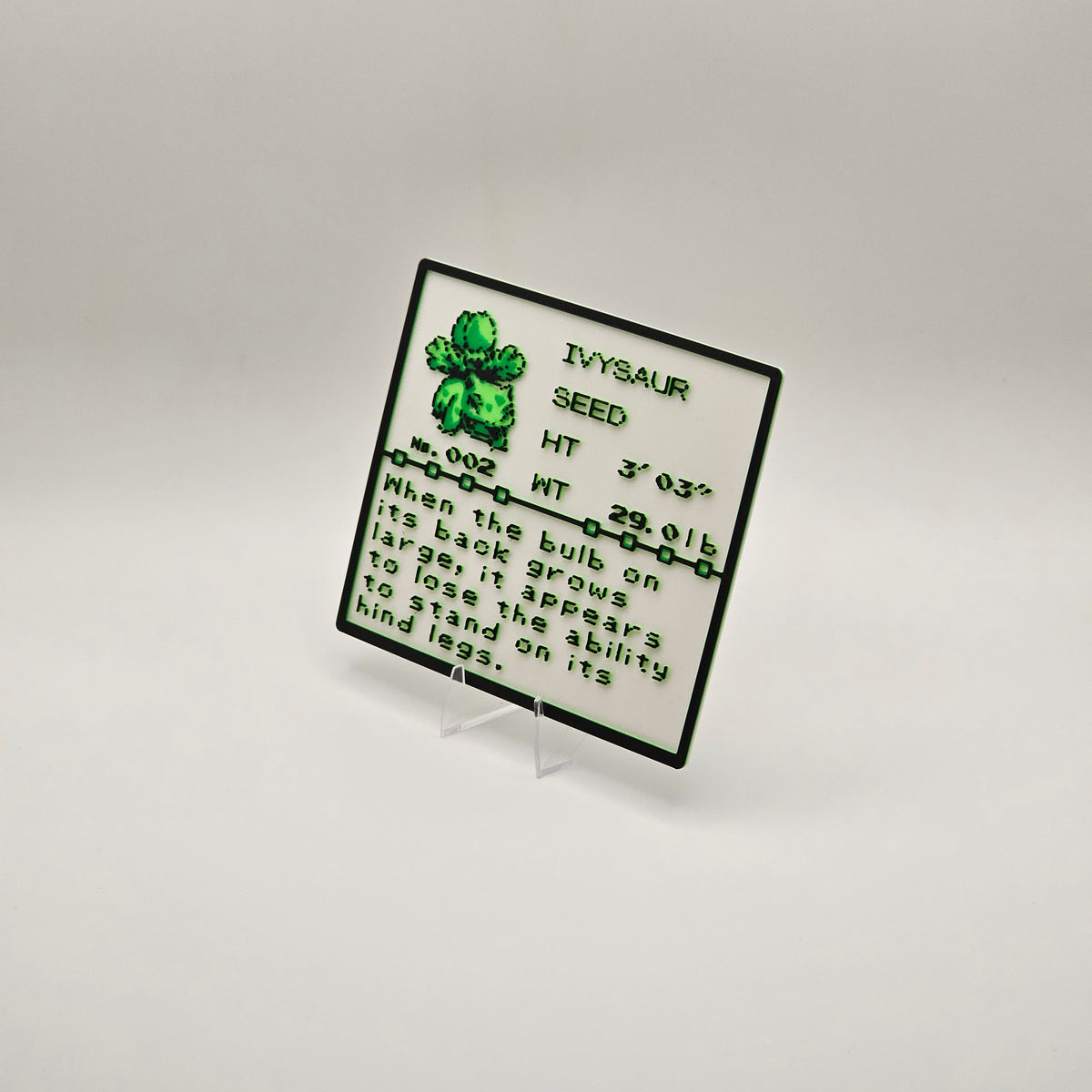 Ivysaur Pokédex plaque, No. 002, photo 3
