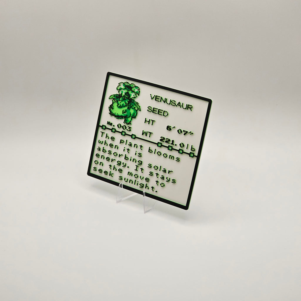 Venusaur Pokédex plaque, No. 003, photo 2
