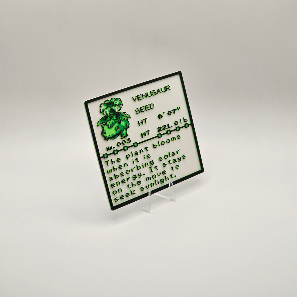Venusaur Pokédex plaque, No. 003, photo 3