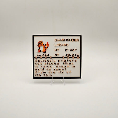 Charmander Pokédex plaque, No. 004, photo 1