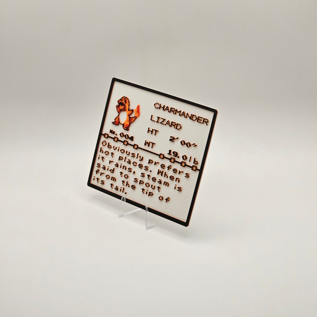 Charmander Pokédex plaque, No. 004, photo 2