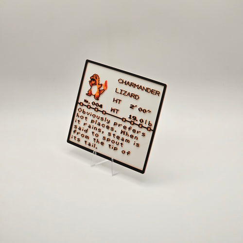 Charmander Pokédex plaque, No. 004, photo 2