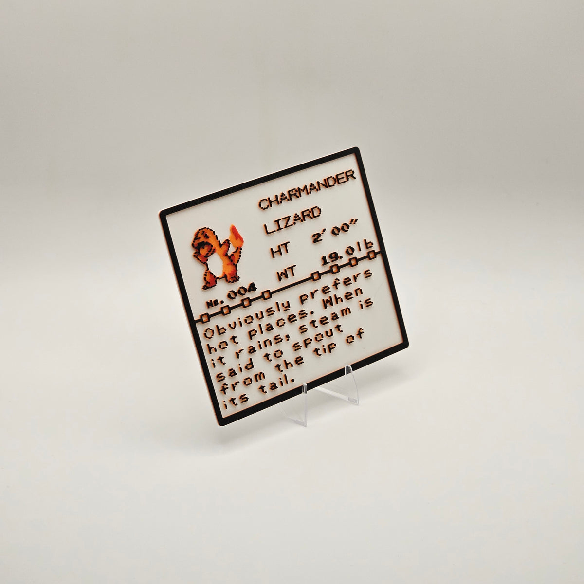 Charmander Pokédex plaque, No. 004, photo 3