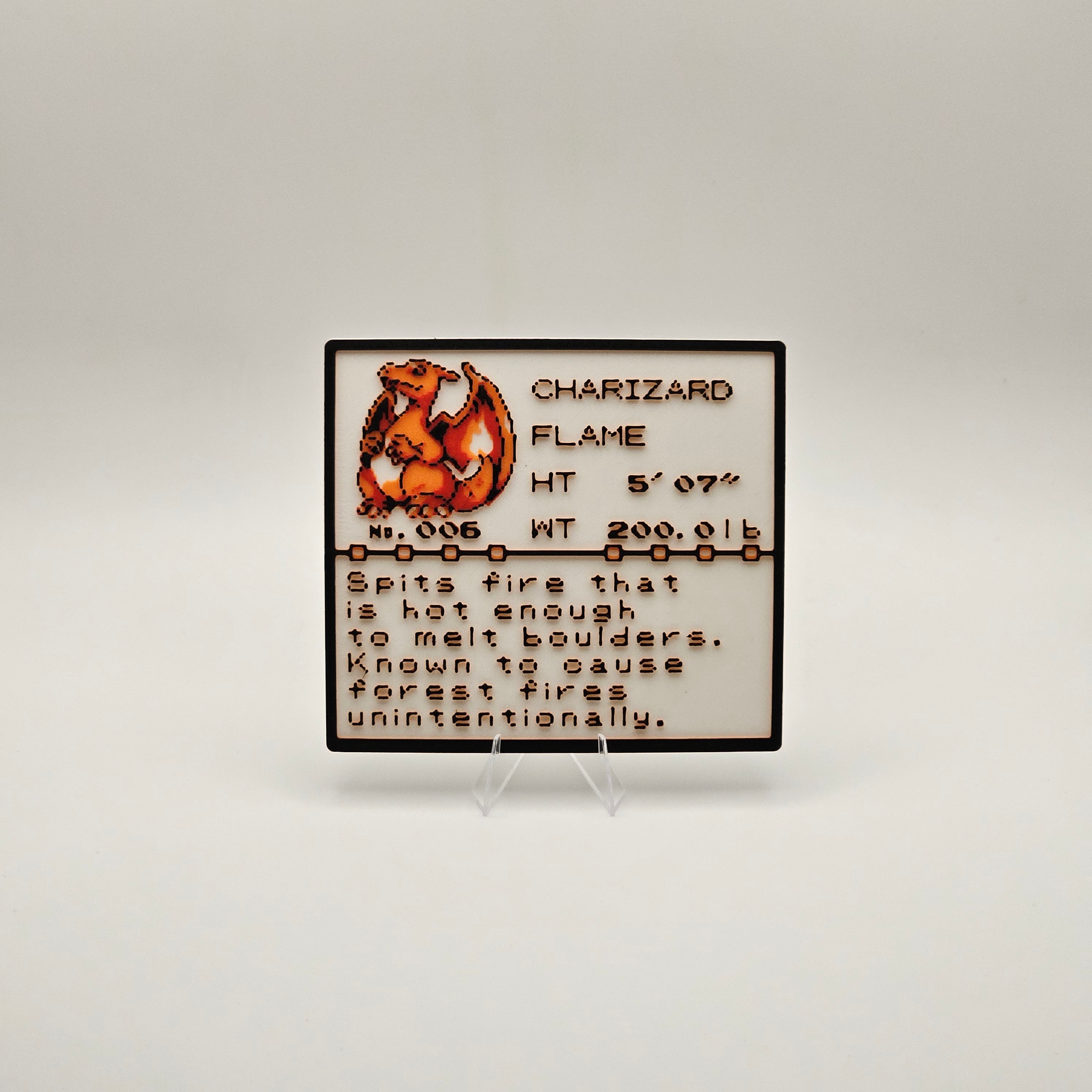 Charizard Pokédex plaque, No. 006, photo 1