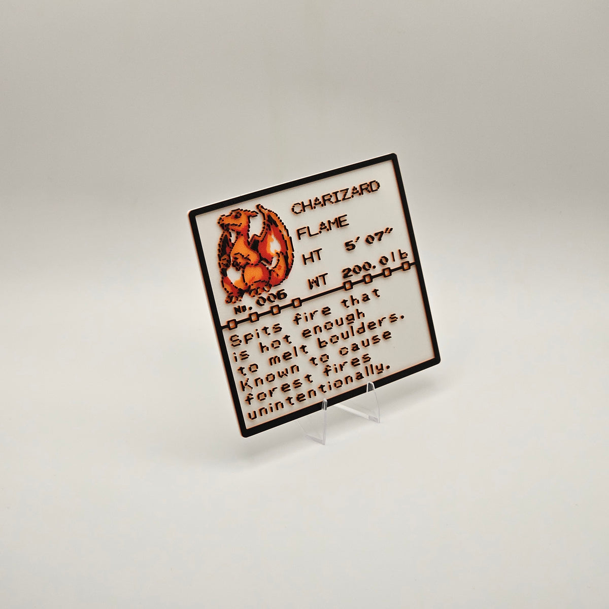 Charizard Pokédex plaque, No. 006, photo 3
