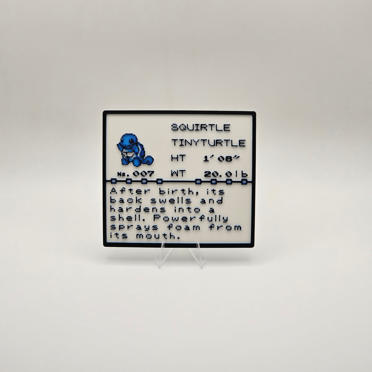 Squirtle Pokédex plaque, No. 007, photo 1