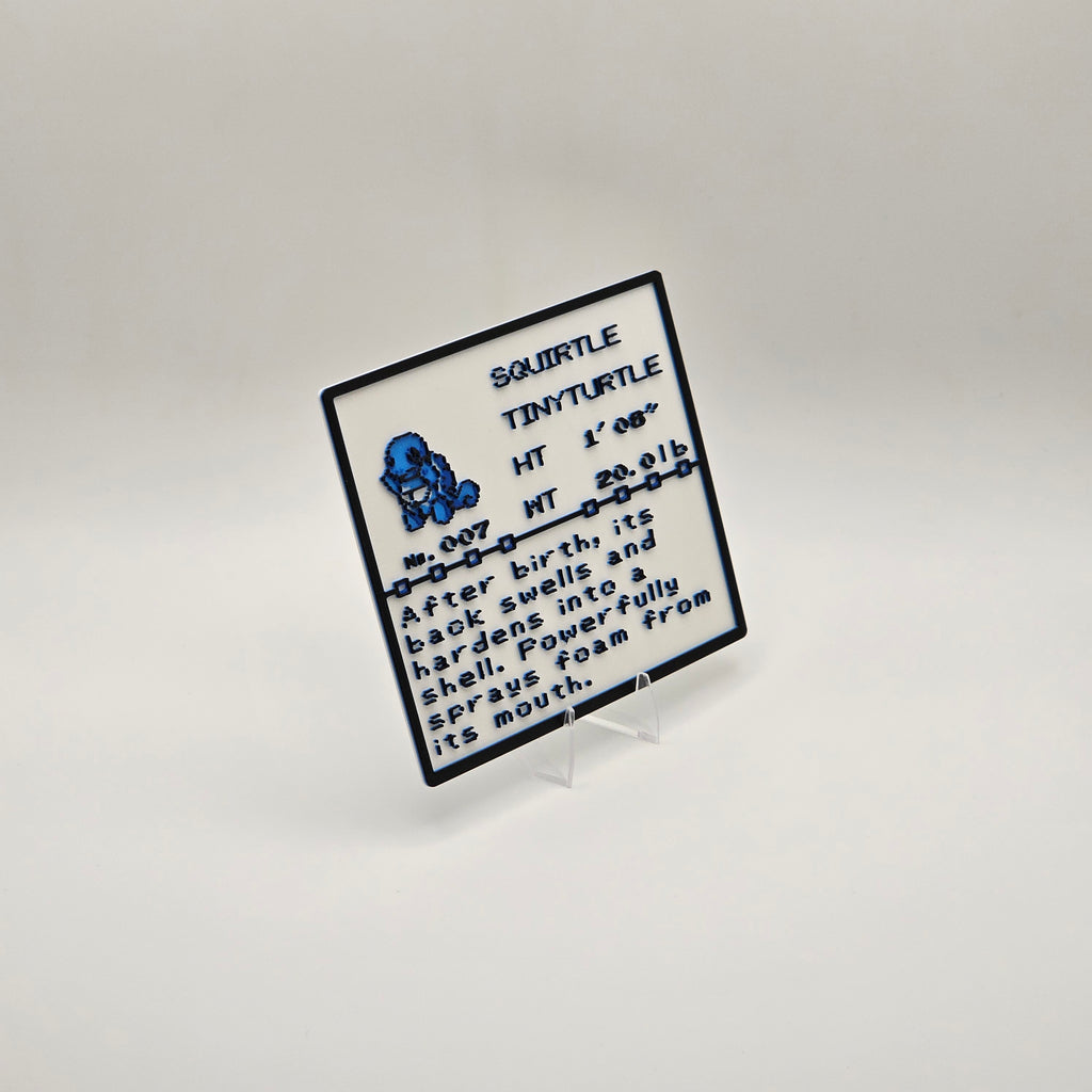 Squirtle Pokédex plaque, No. 007, photo 2