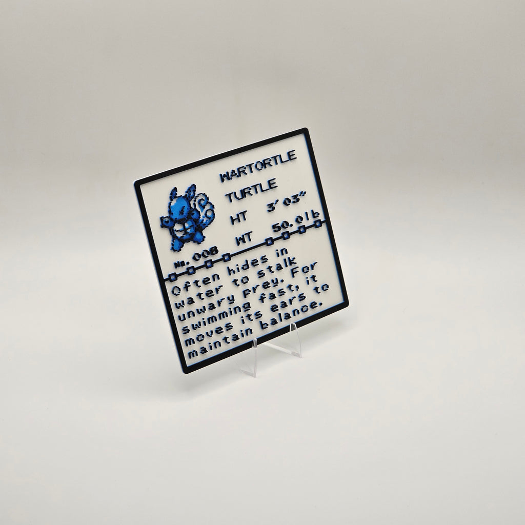 Wartortle Pokédex plaque, No. 008, photo 3