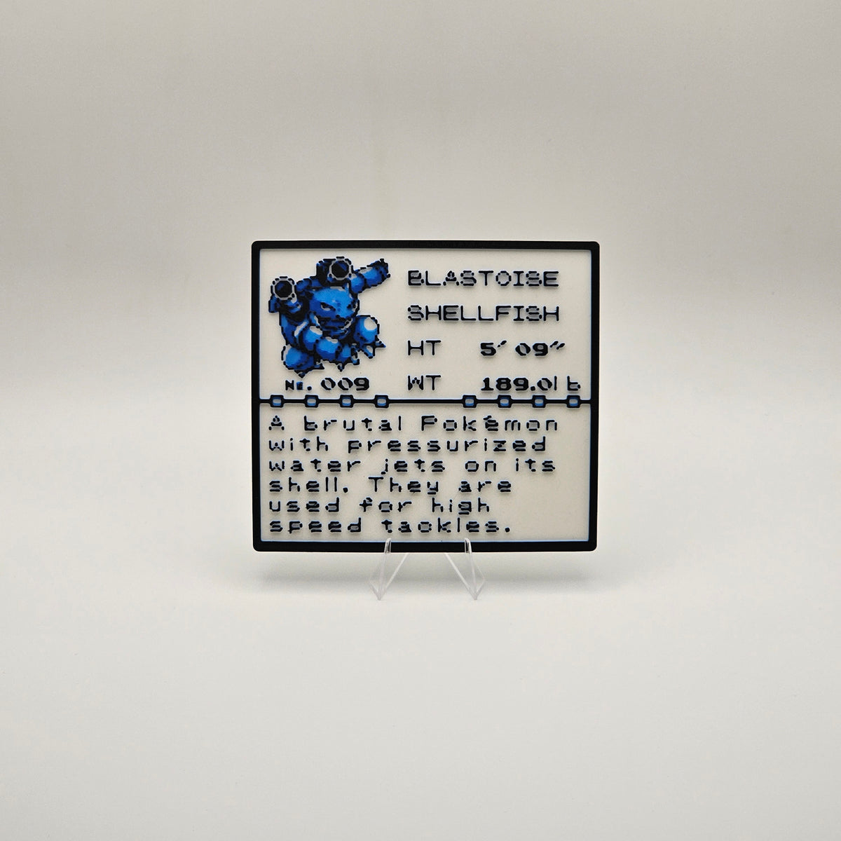 Blastoise Pokédex plaque, No. 009, photo 1