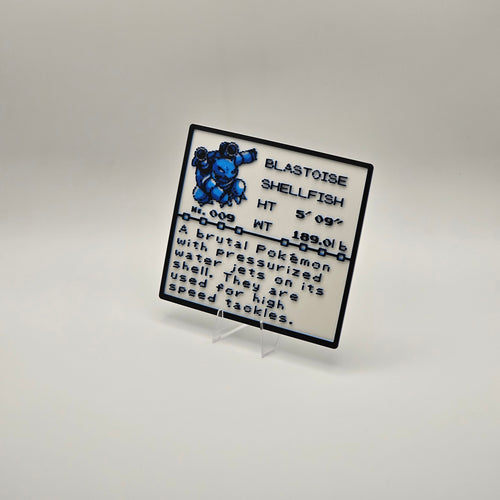 Blastoise Pokédex plaque, No. 009, photo 2