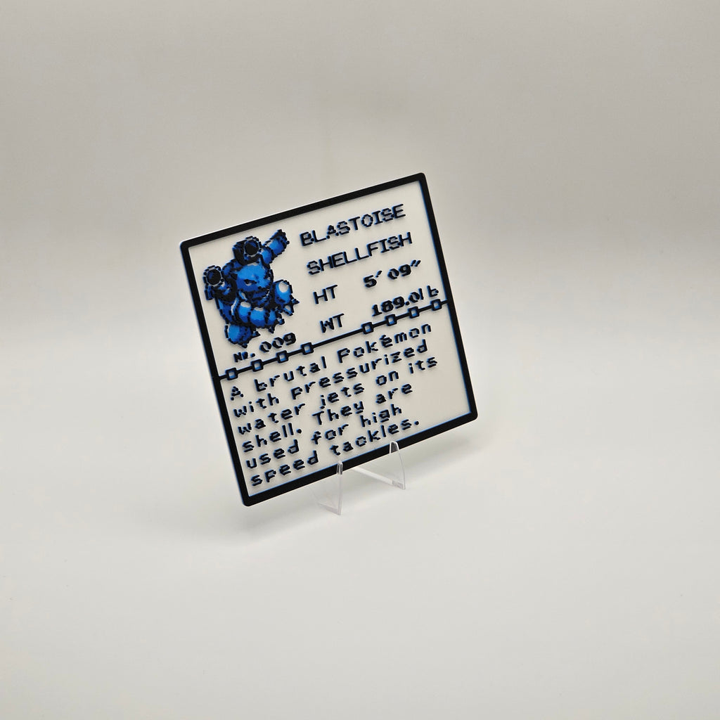 Blastoise Pokédex plaque, No. 009, photo 3