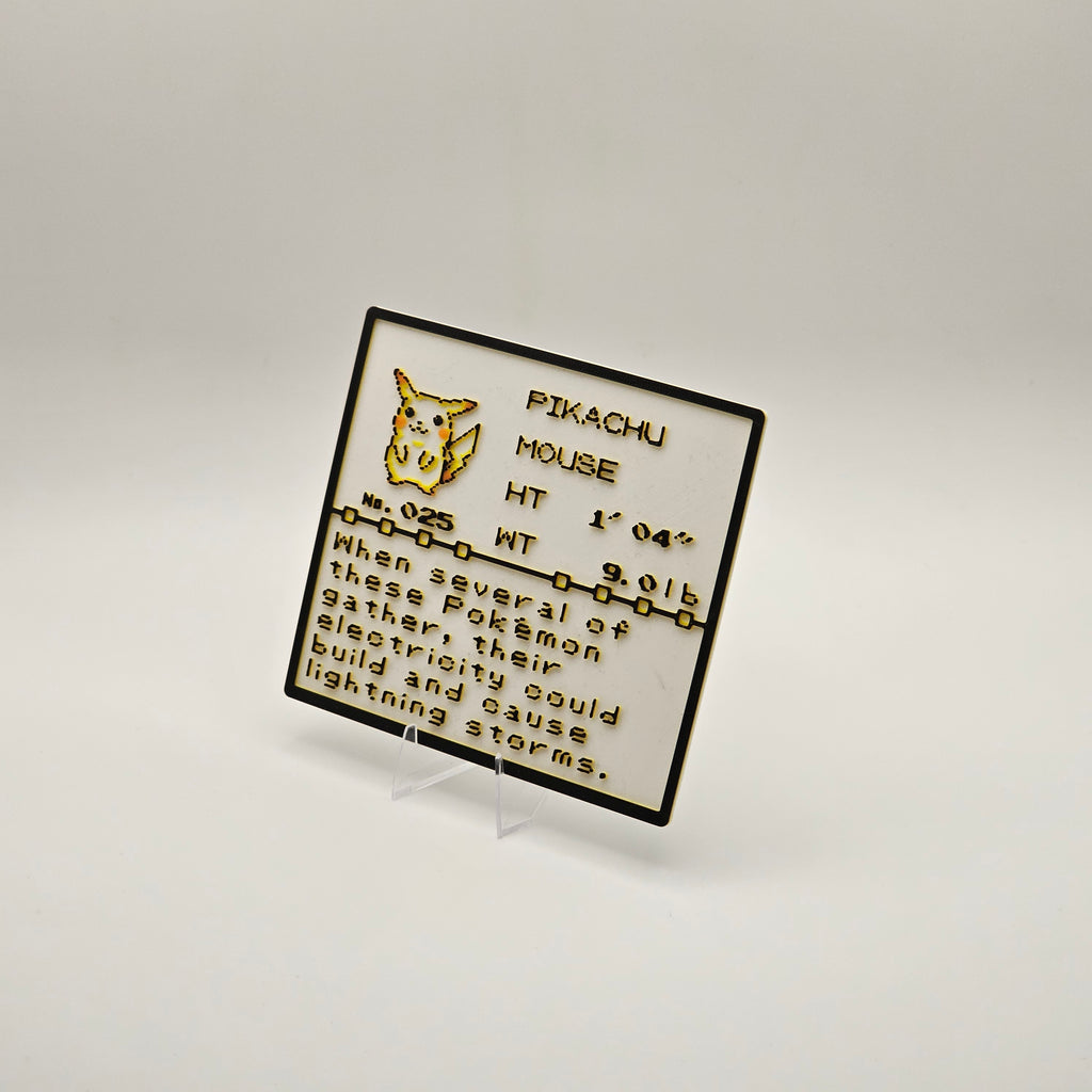 Pikachu Pokédex plaque, No. 025, photo 2