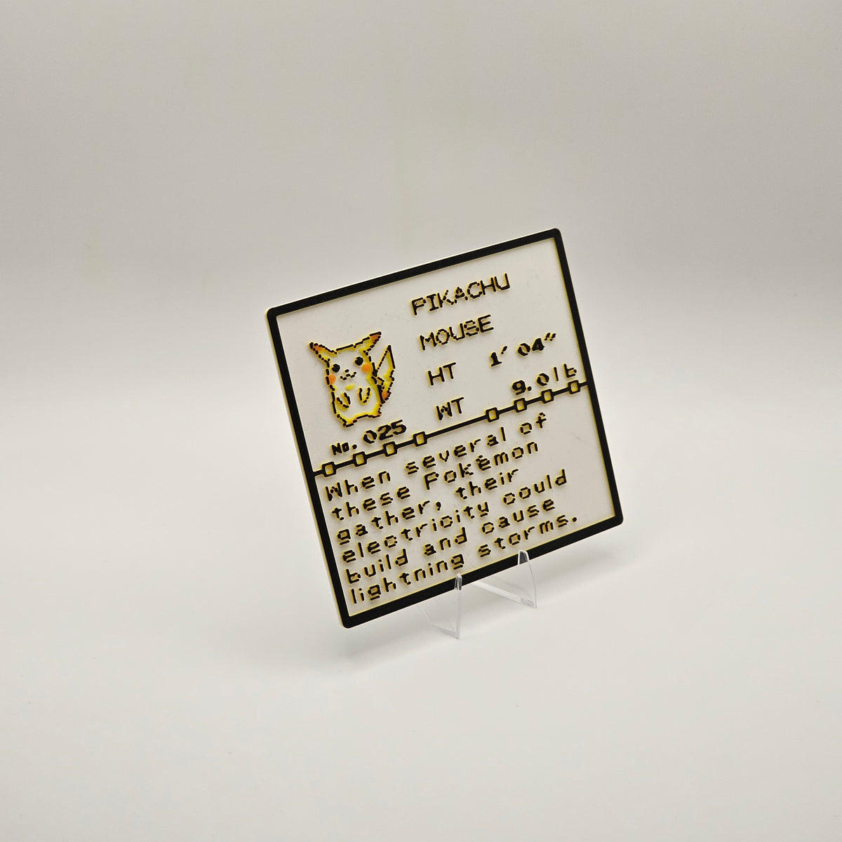 Pikachu Pokédex plaque, No. 025, photo 3
