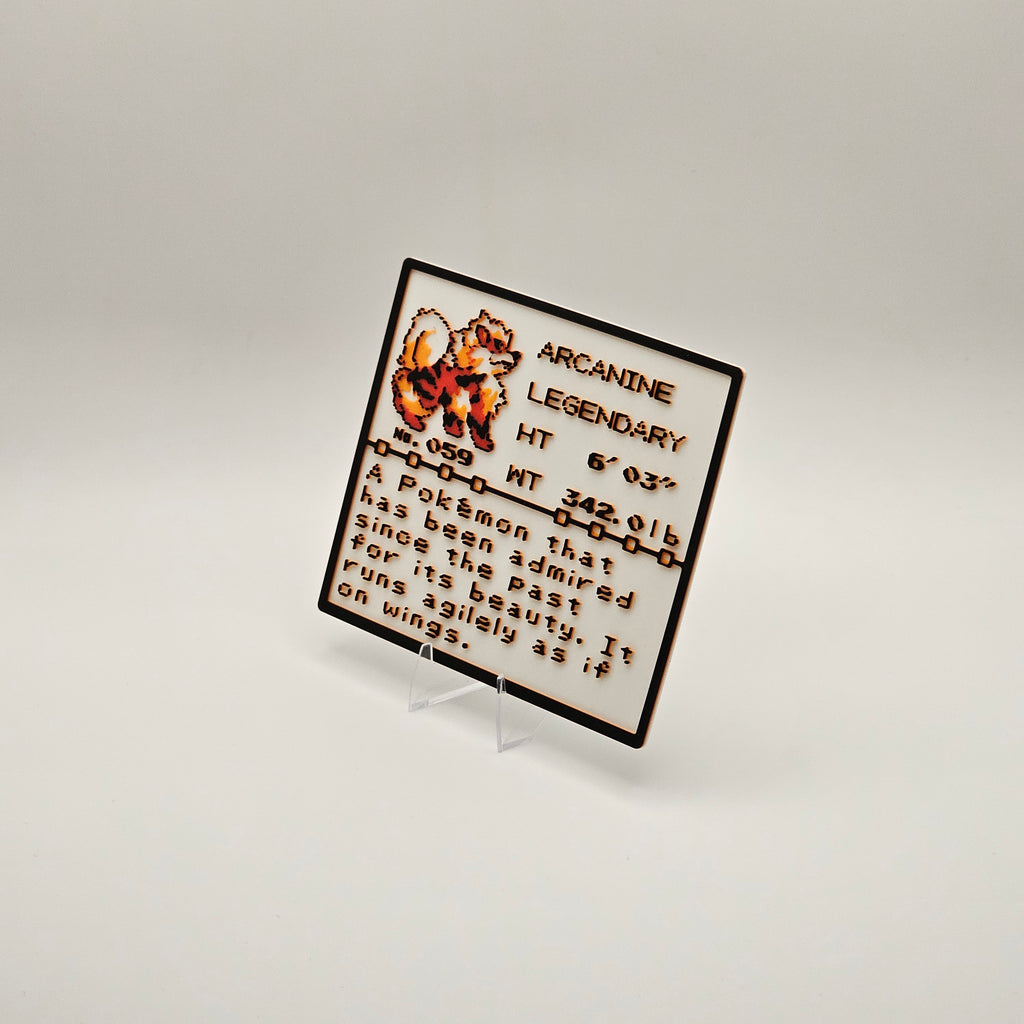 Arcanine Pokédex plaque, No. 059, photo 2