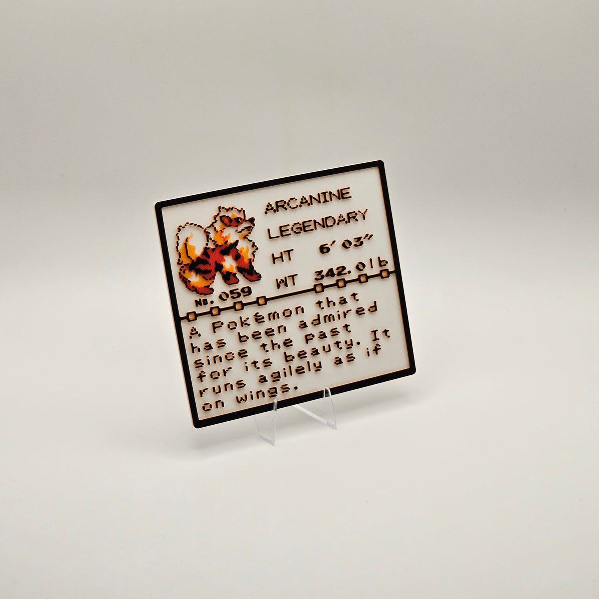Arcanine Pokédex plaque, No. 059, photo 3