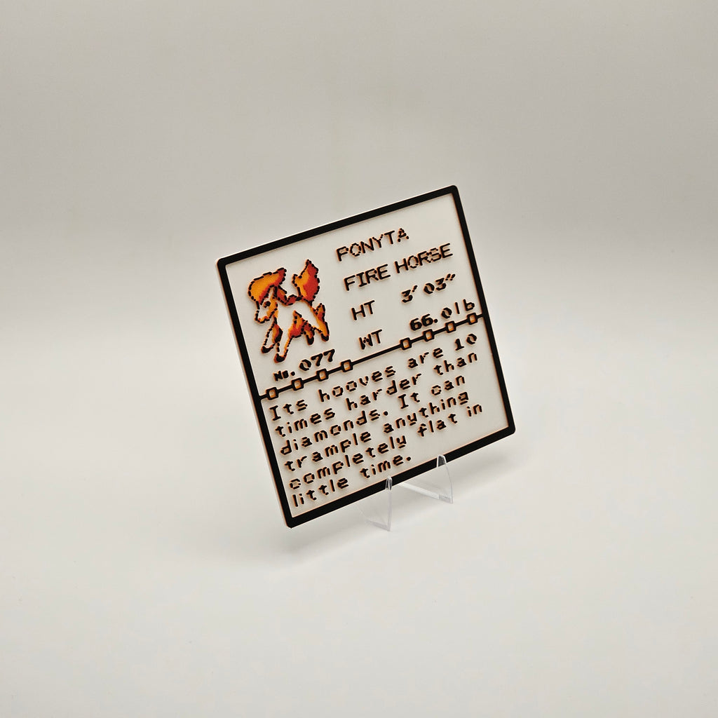 Ponyta Pokédex plaque, No. 077, photo 3