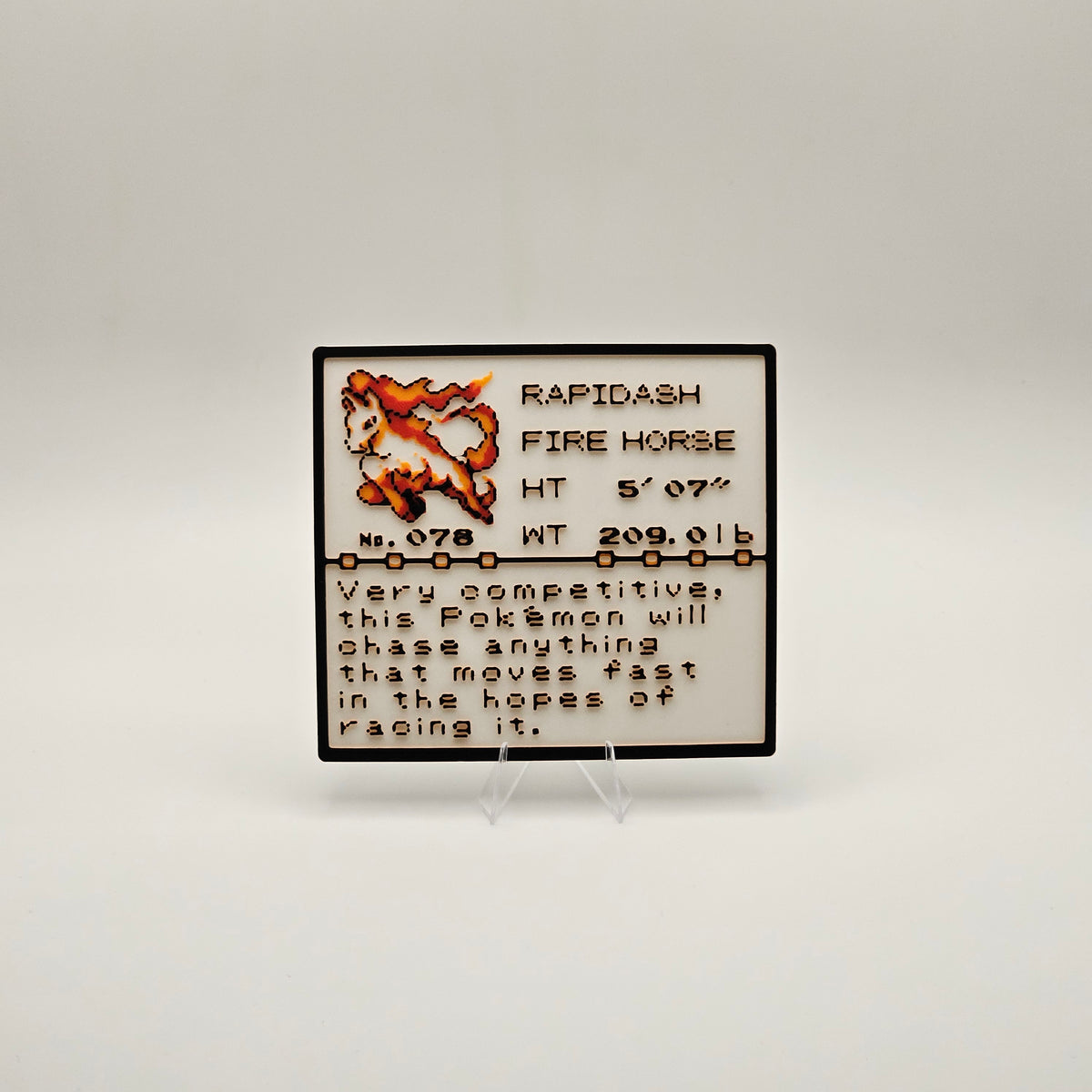 Rapidash Pokédex plaque, No. 078, photo 1
