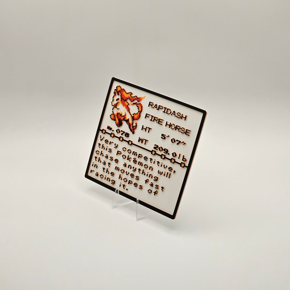 Rapidash Pokédex plaque, No. 078, photo 2