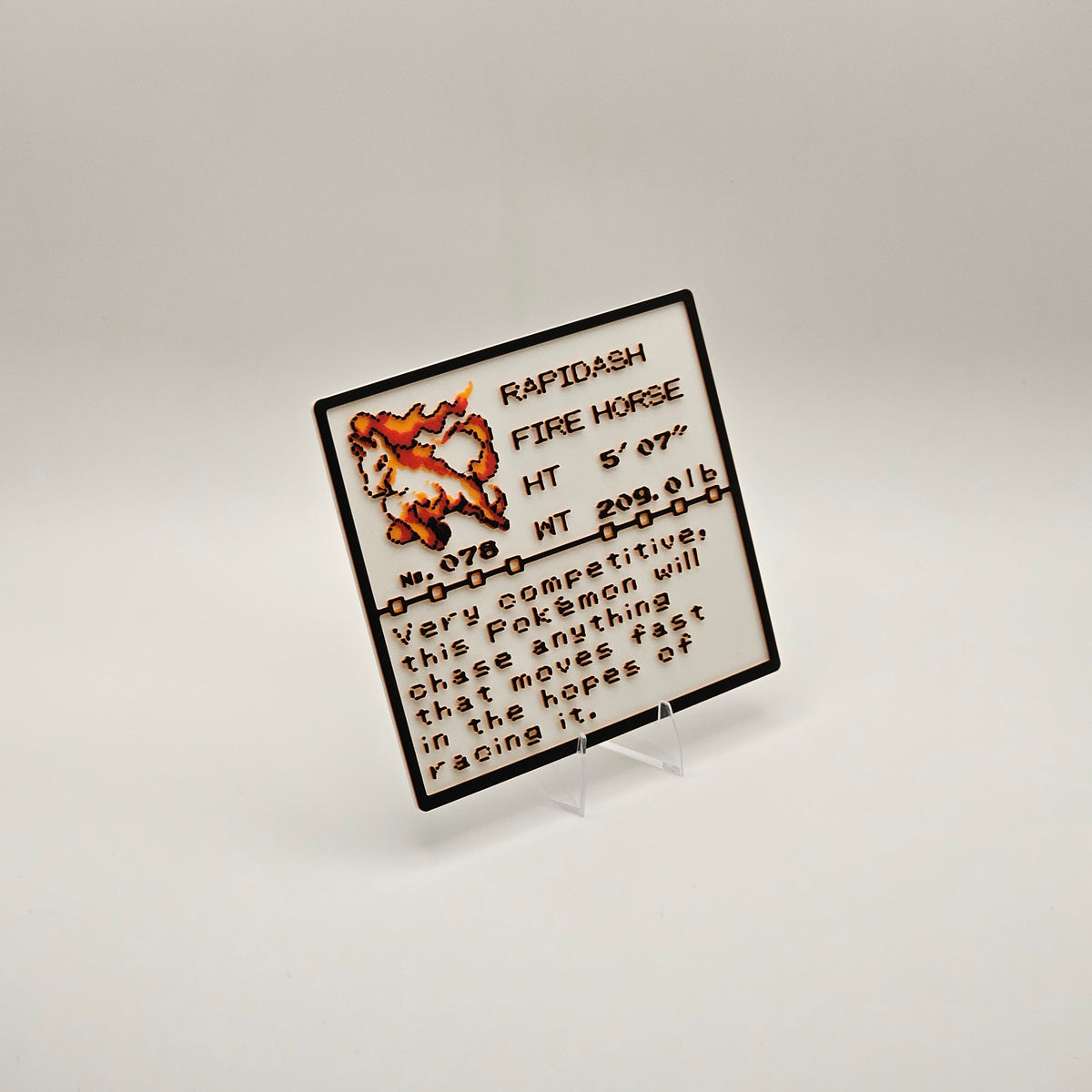Rapidash Pokédex plaque, No. 078, photo 3