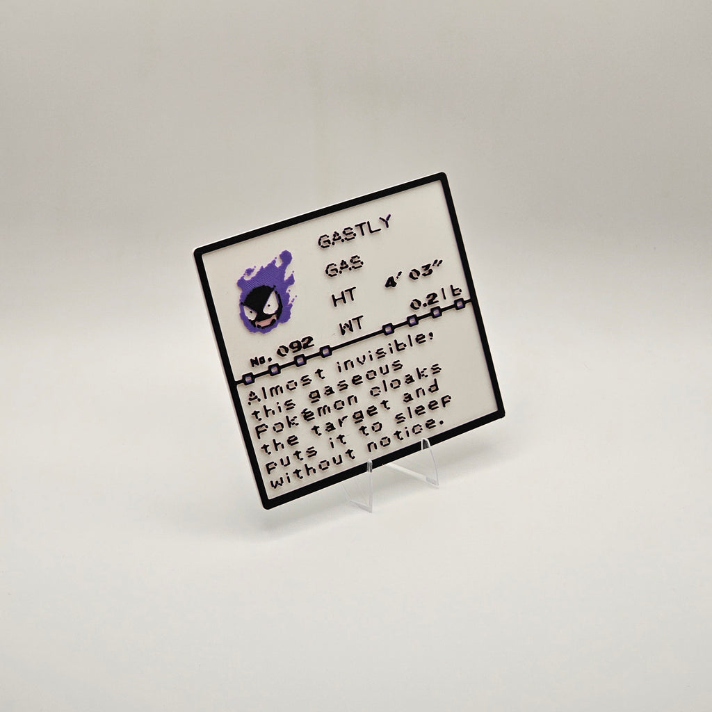 Gastly Pokédex plaque, No. 092, photo 2