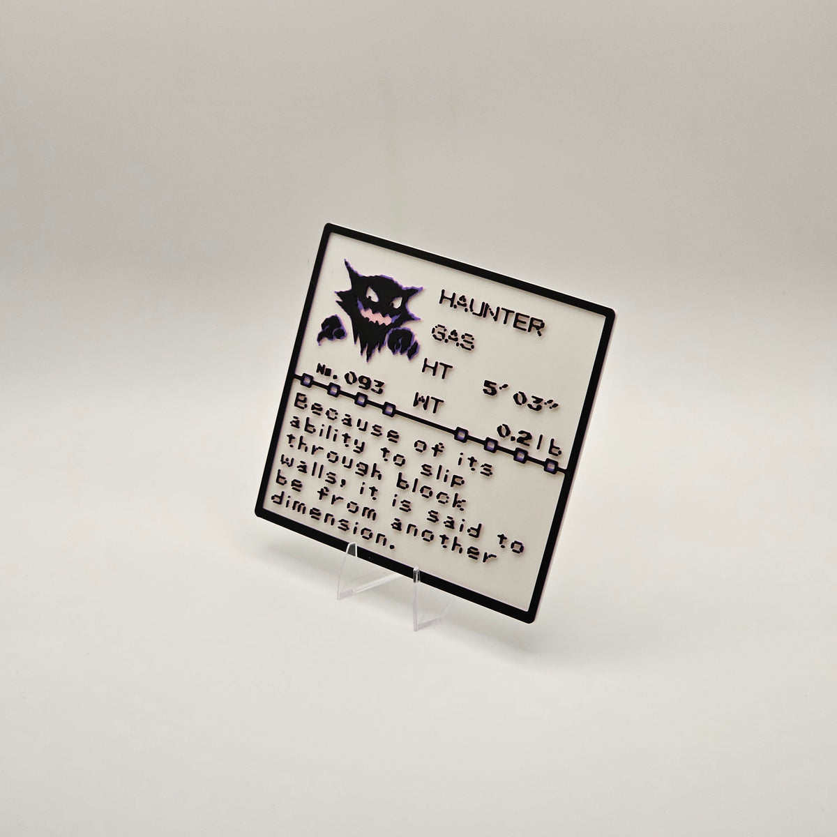 Haunter Pokédex plaque, No. 093, photo 2