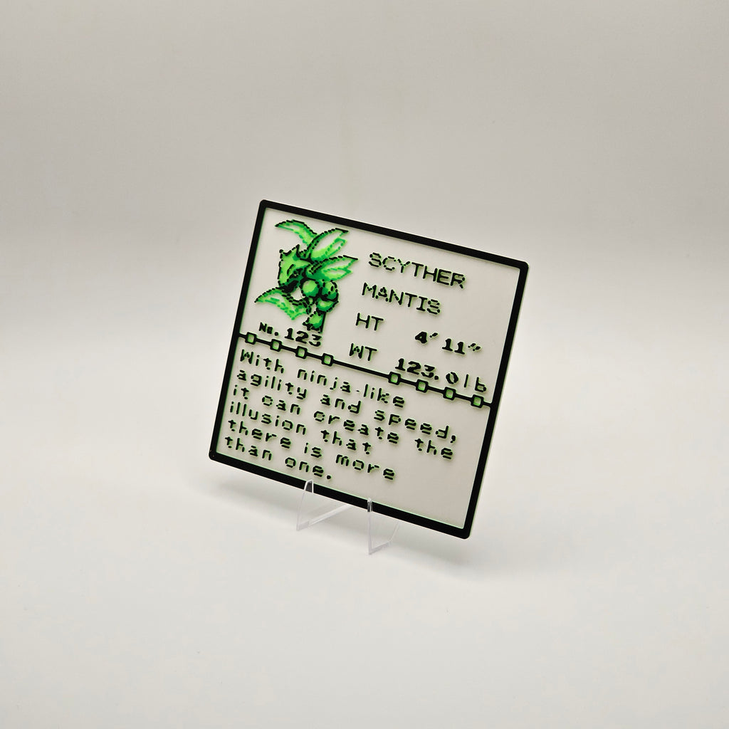 Scyther Pokédex plaque, No. 123, photo 2