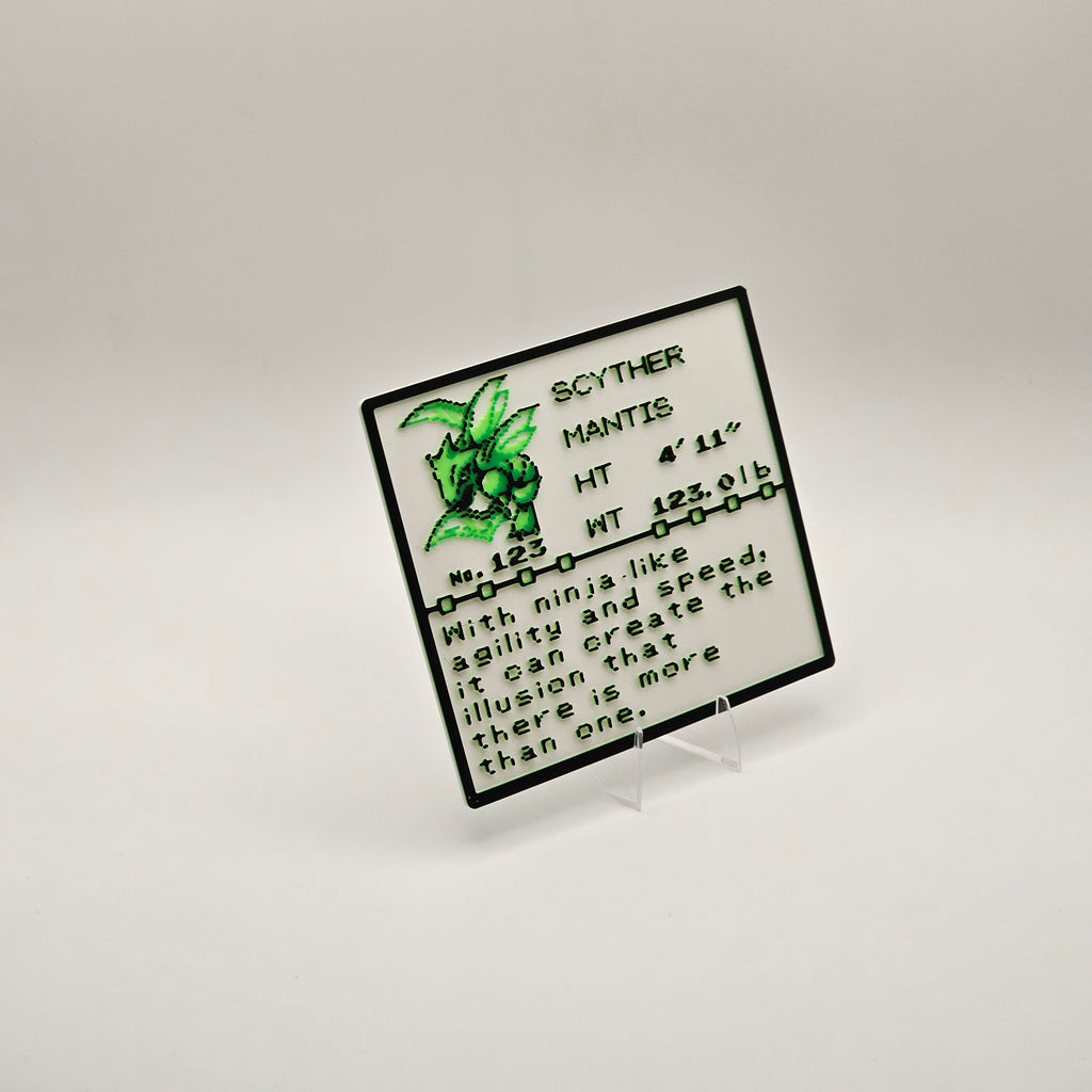 Scyther Pokédex plaque, No. 123, photo 3