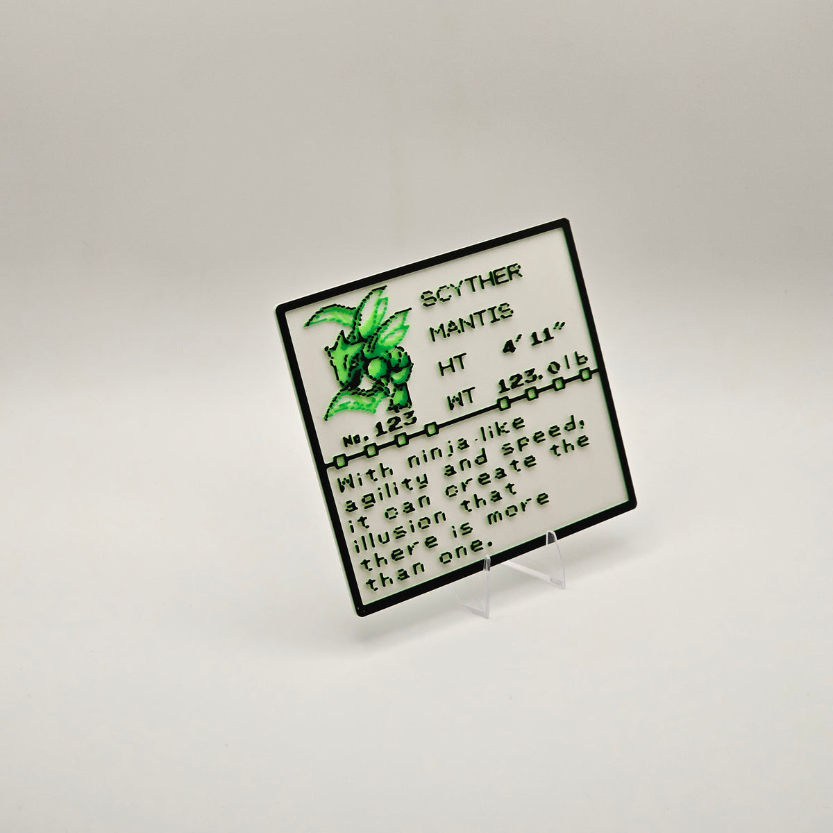 Scyther Pokédex plaque, No. 123, photo 3