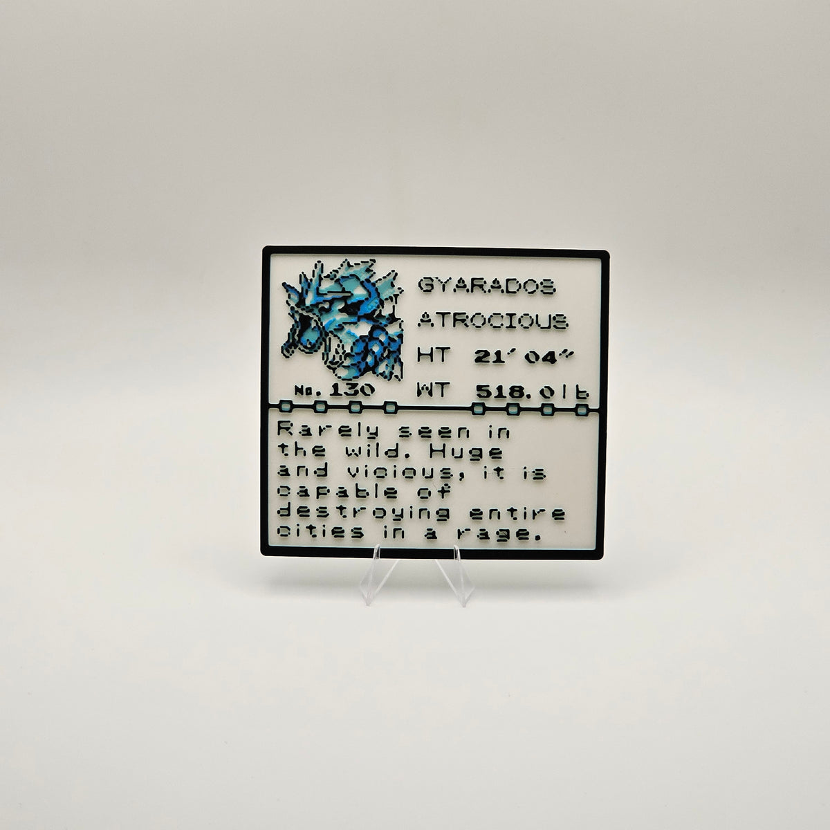 Gyarados Pokédex plaque, No. 130, photo 1