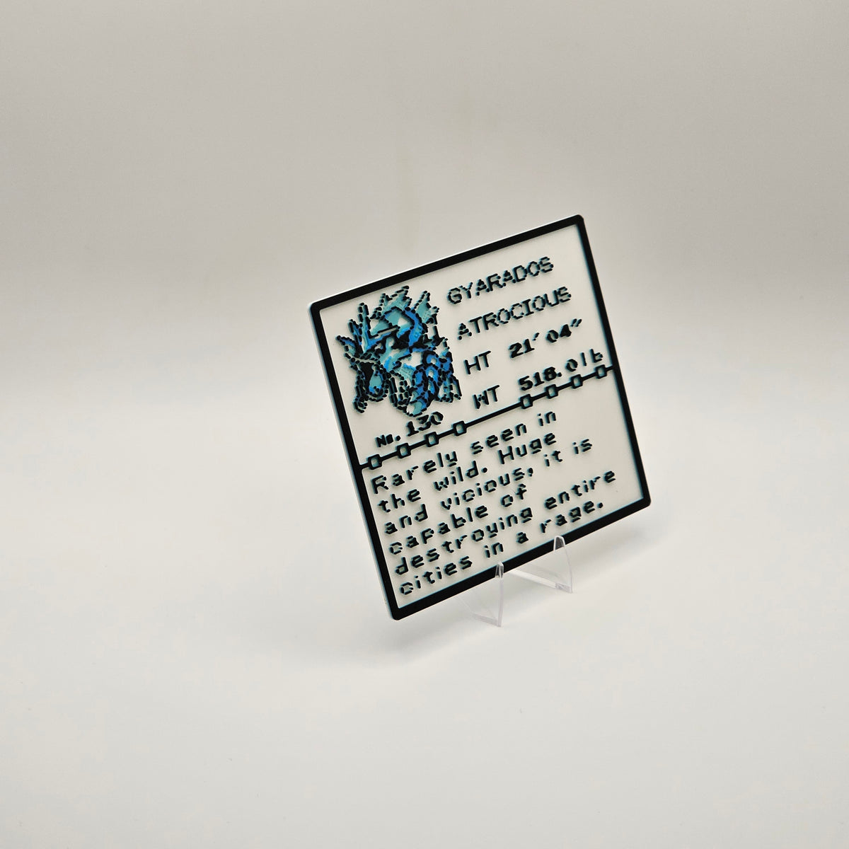 Gyarados Pokédex plaque, No. 130, photo 3