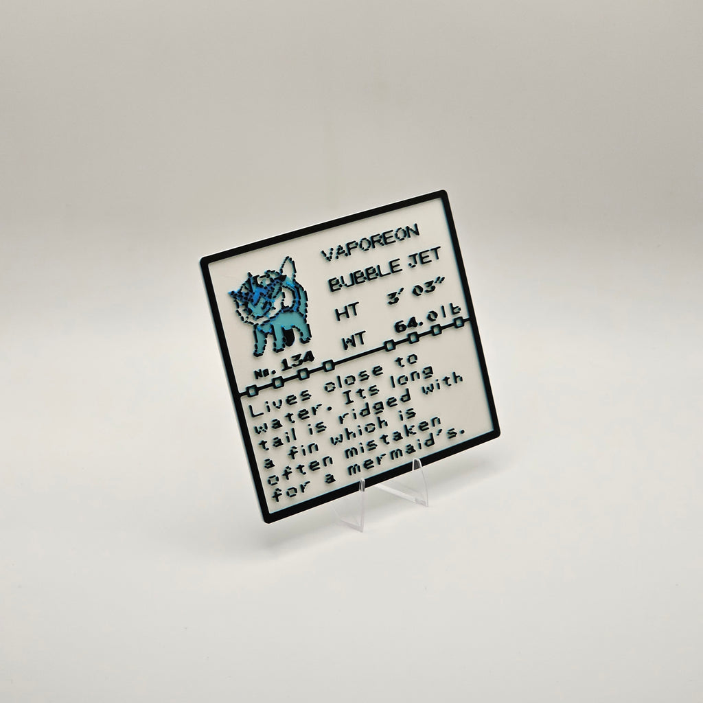 Vaporeon Pokédex plaque, No. 134, photo 3