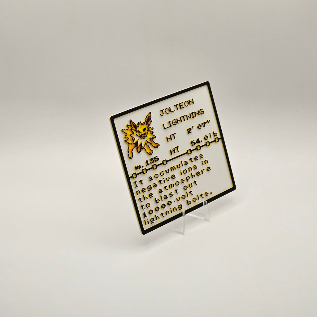Jolteon Pokédex plaque, No. 135, photo 3