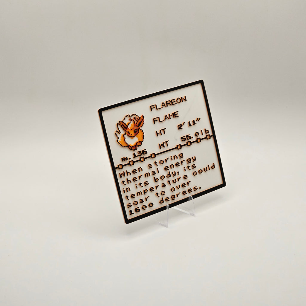Flareon Pokédex plaque, No. 136, photo 3