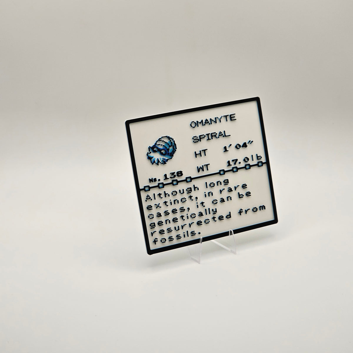 Omanyte Pokédex plaque, No. 138, photo 3