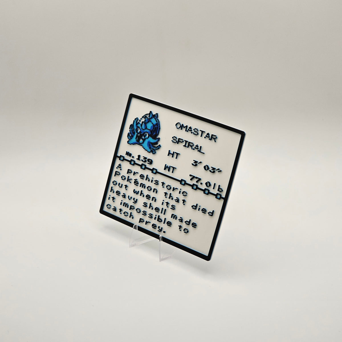 Omastar Pokédex plaque, No. 139, photo 2