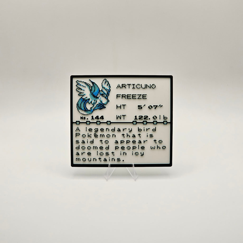 Articuno Pokédex plaque, No. 144, photo 1