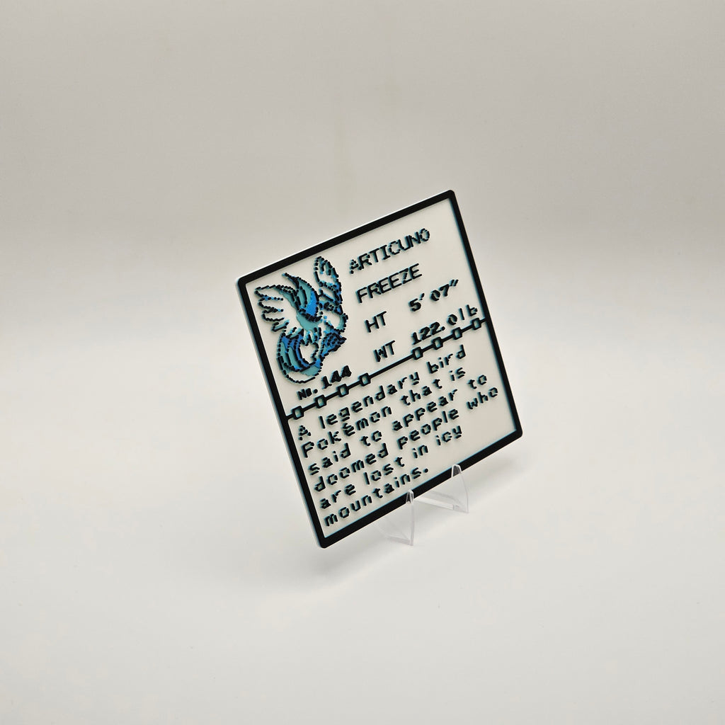 Articuno Pokédex plaque, No. 144, photo 3