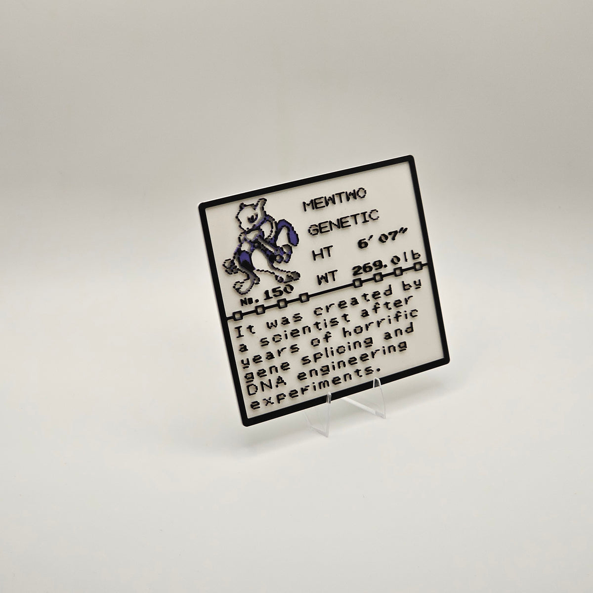 Mewtwo Pokédex plaque, No. 150, photo 3