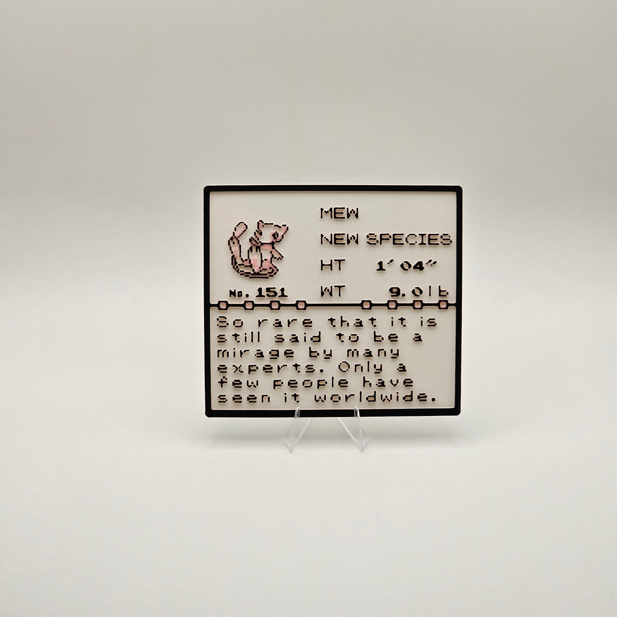 Mew Pokédex plaque, No. 151, photo 1