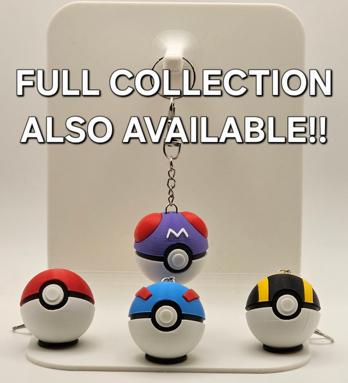 Pokéball, Great Ball, Ultra Ball and Master Ball fidget clickers